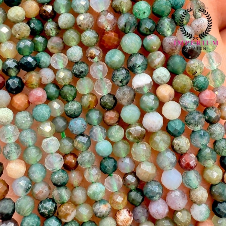 Agat Indyjski / kulka fasetowana / ok. 4mm