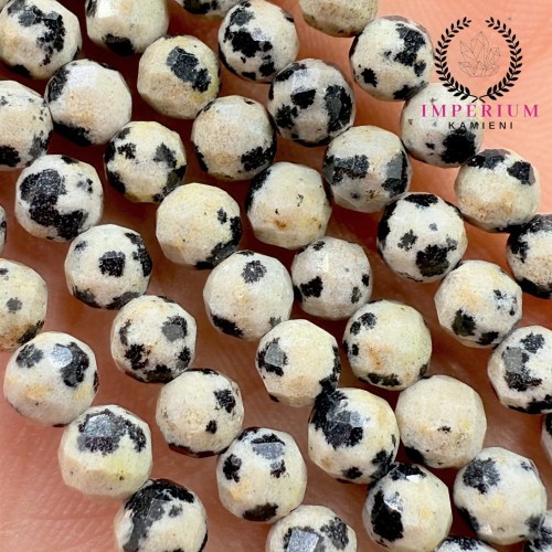 Jaspis Dalmatyński / kulka fasetowana / ok. 4mm