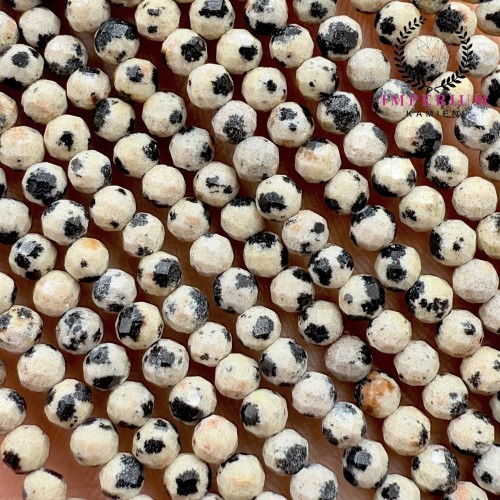 Jaspis Dalmatyński / kulka fasetowana / ok. 3mm