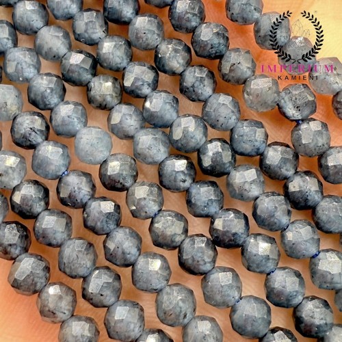 Jadeit Dark Blue / kulka fasetowana / ok. 4mm