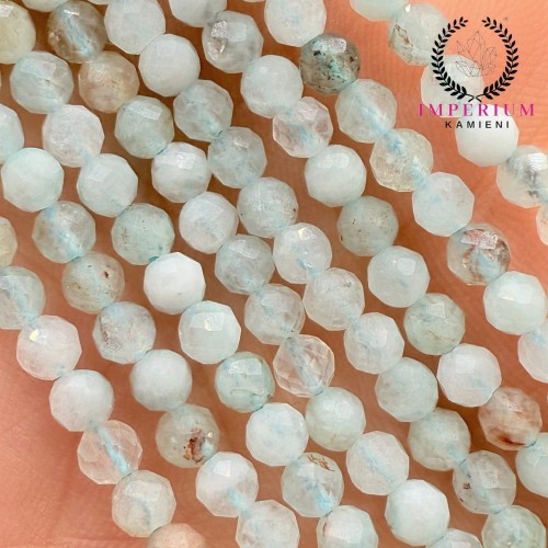 Jadeit niebieski / kulka fasetowana / ok. 3 mm