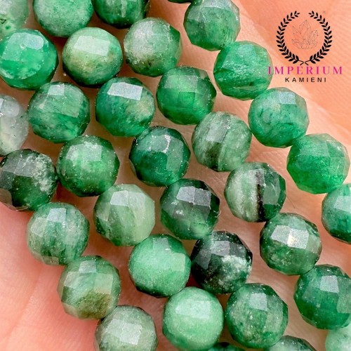 Jadeit Afrykański / kulka fasetowana / ok. 6mm