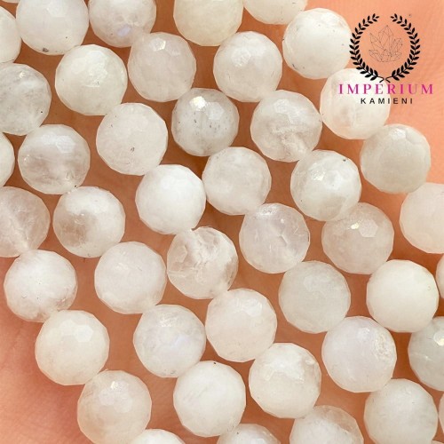 Kamień Księżycowy / kulka fasetowana / ok. 6mm