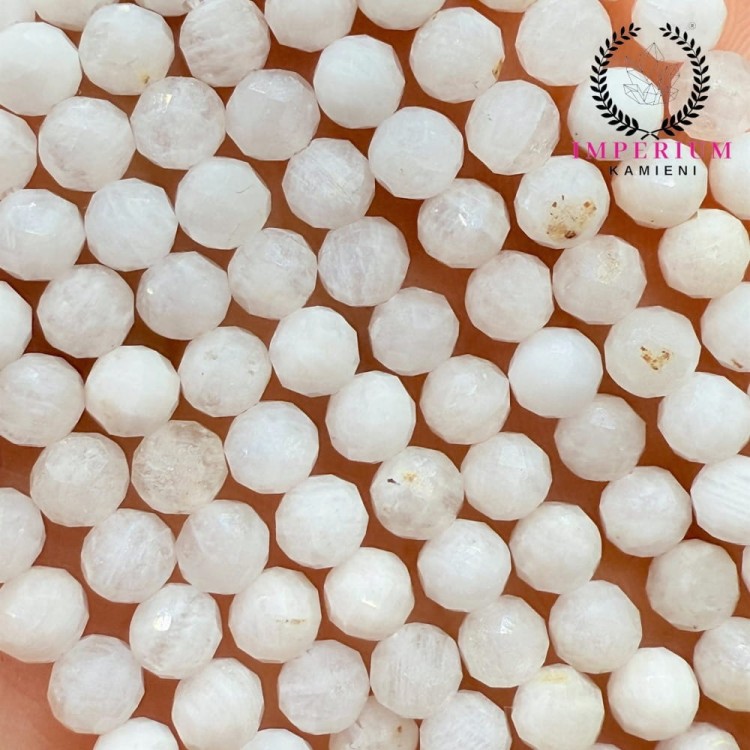 Kamień Księżycowy / kulka fasetowana / ok. 4mm