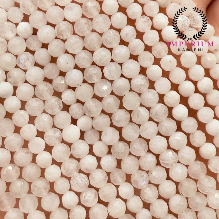 Kamień Księżycowy / kulka fasetowana / ok. 3mm