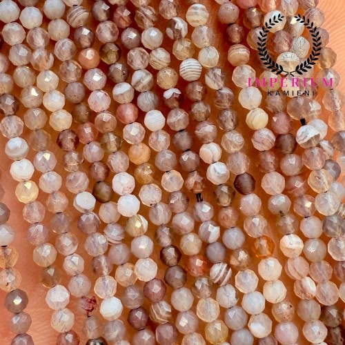 Agat botswana / kulka fasetowana / ok. 2mm