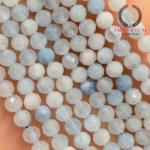 Akwamaryn / kulka fasetowana / ok. 4mm