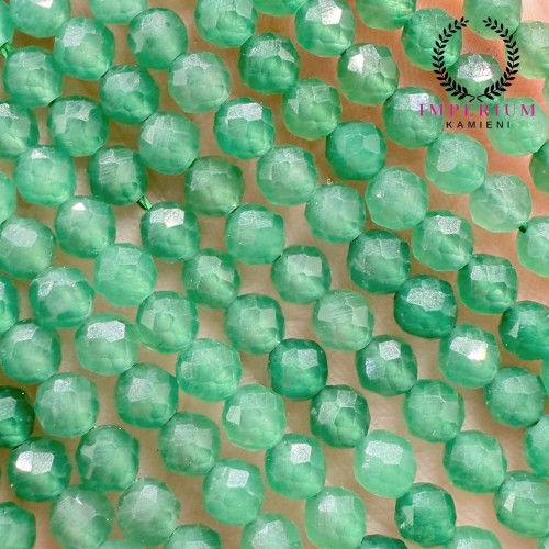 Jadeit Green / kulka fasetowana / ok. 4mm