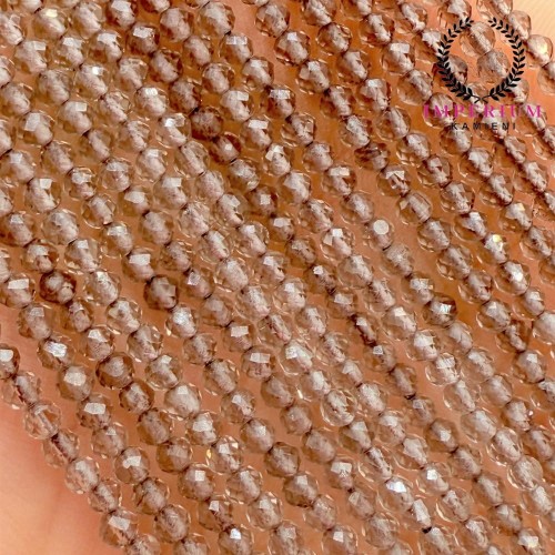 Kwarc Dymny / kulka fasetowana / ok. 2mm