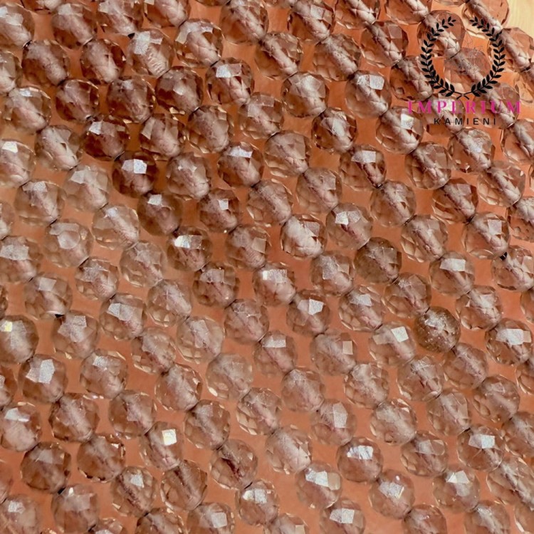 Kwarc Dymny / kulka fasetowana / ok. 3mm