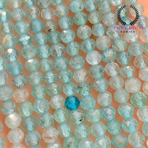 Apatyt morski / kulka fasetowana / ok. 4 mm