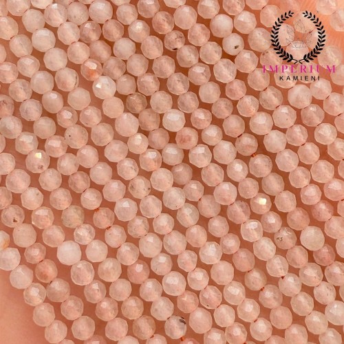 Kwarc beżowy / kulka fasetowana / ok. 2 mm