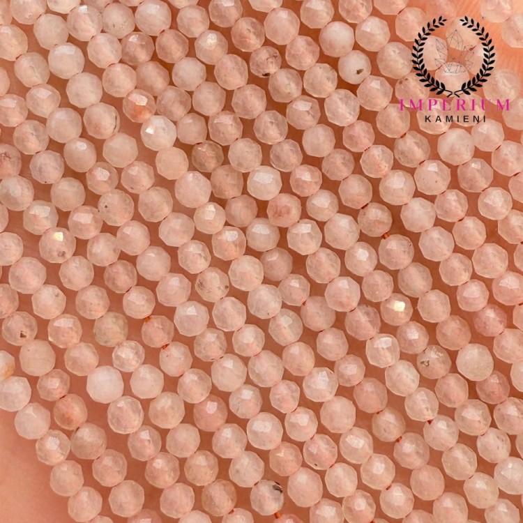 Kwarc beżowy / kulka fasetowana / ok. 2 mm