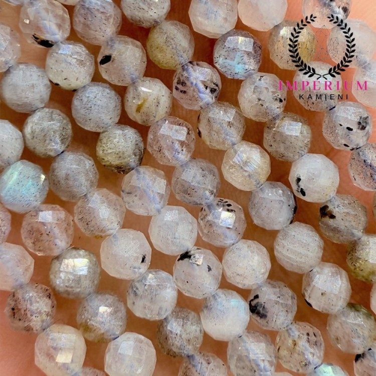 Labradoryt Jasny / kulka fasetowana / ok. 4mm