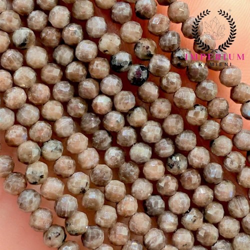 Labradoryt Kawowy / kulka fasetowana / ok. 3 mm