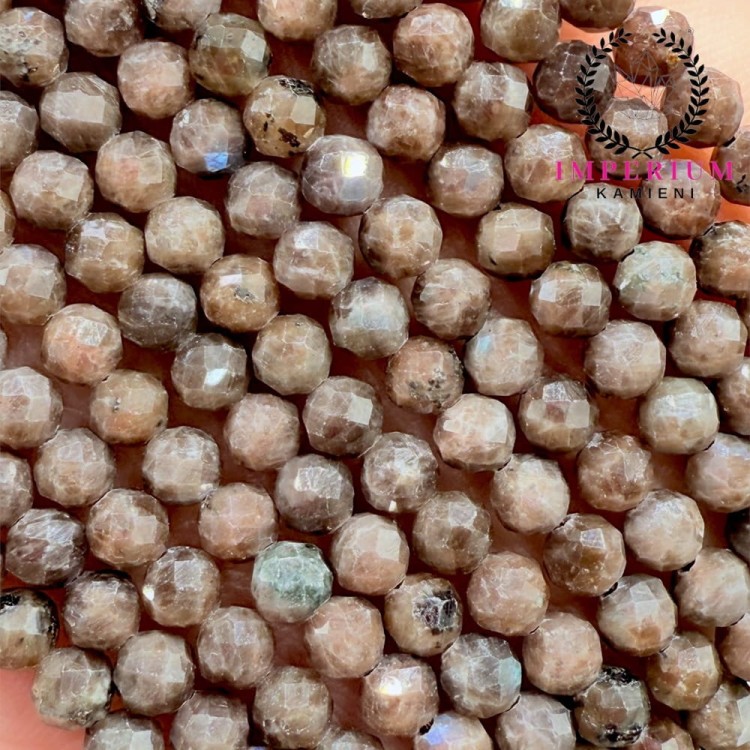 Labradoryt Kawowy / kulka fasetowana / ok. 4mm