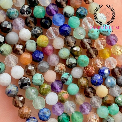 MIX Kamieni / kulka fasetowana / ok. 4mm