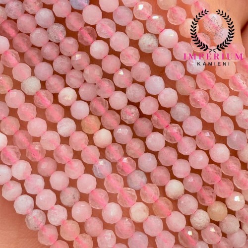 Morganit / kulka fasetowana / ok. 3mm