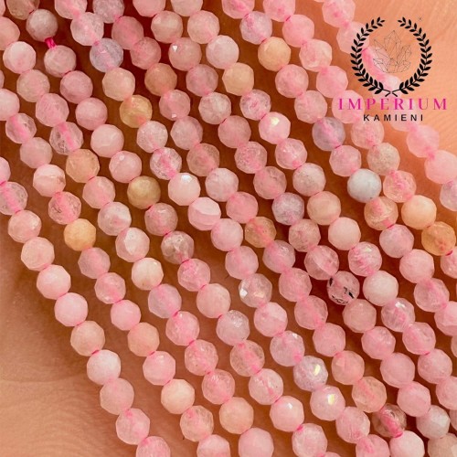 Morganit / kulKa fasetowana / ok. 2mm