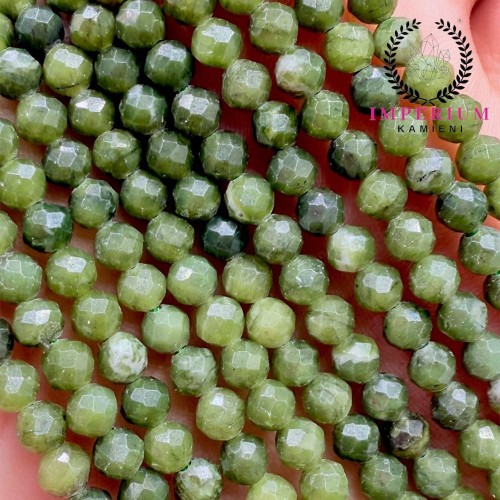 Nefryt / kulka fasetowana / ok. 4 mm