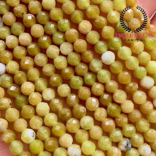 Nefryt / kulka fasetowana / ok. 3 mm