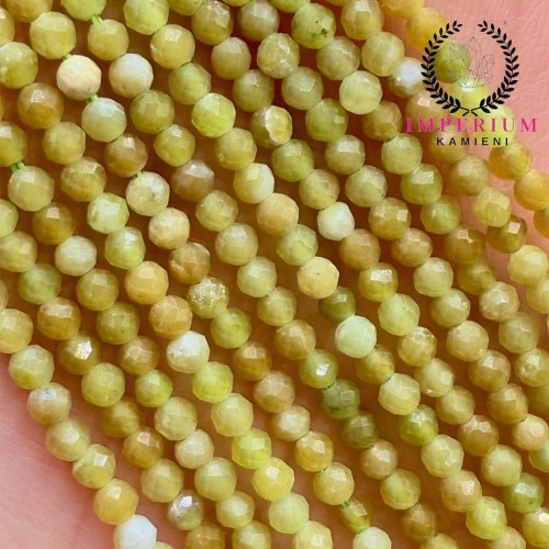 Nefryt / kulka fasetowana / ok. 2 mm