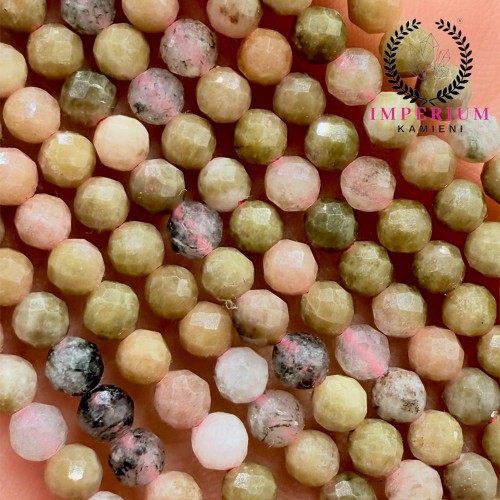 Opal pistacjowy / kulka fasetowana / ok. 4 mm