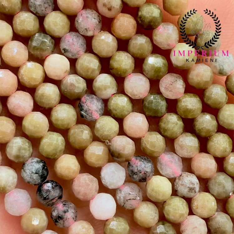 Opal pistacjowy / kulka fasetowana / ok. 4 mm