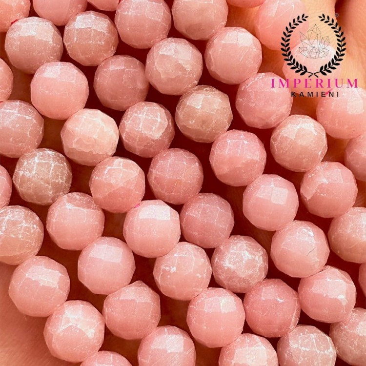 Opal różowy / kulka fasetowana / ok. 6mm