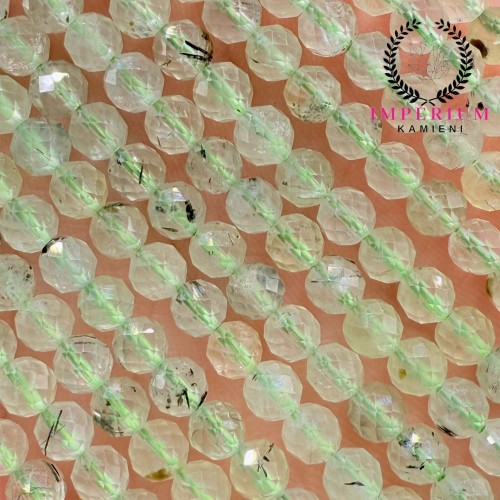 Prehnit / kula fasetowana / ok. 4mm