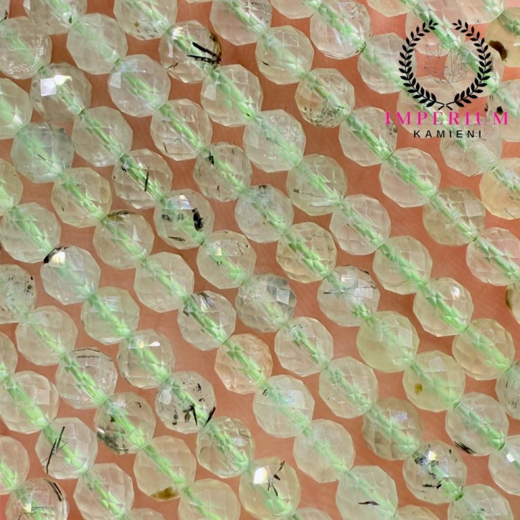 Prehnit / kula fasetowana / ok. 4mm