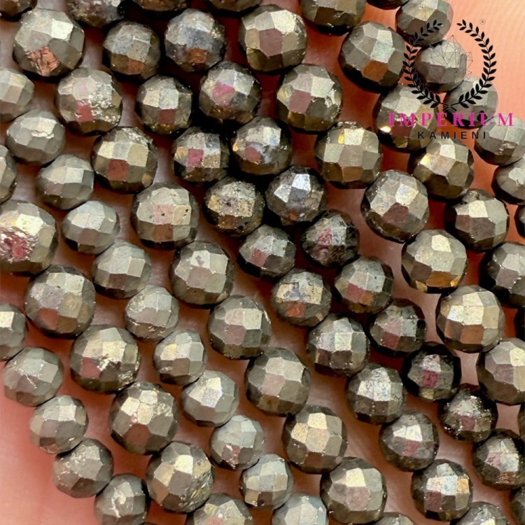 Piryt / kulka fasetowana / ok. 4mm