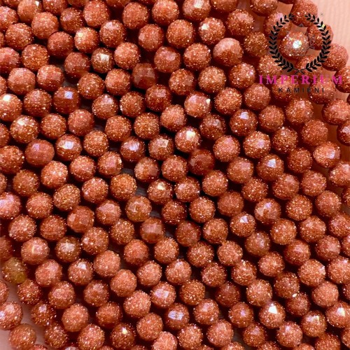Piasek Pustyni / kulka fasetowana / ok. 2mm