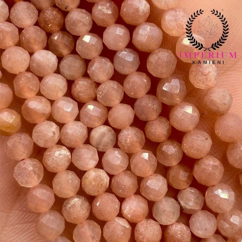 Kamień Słoneczny / kulka fasetowana / ok. 4mm