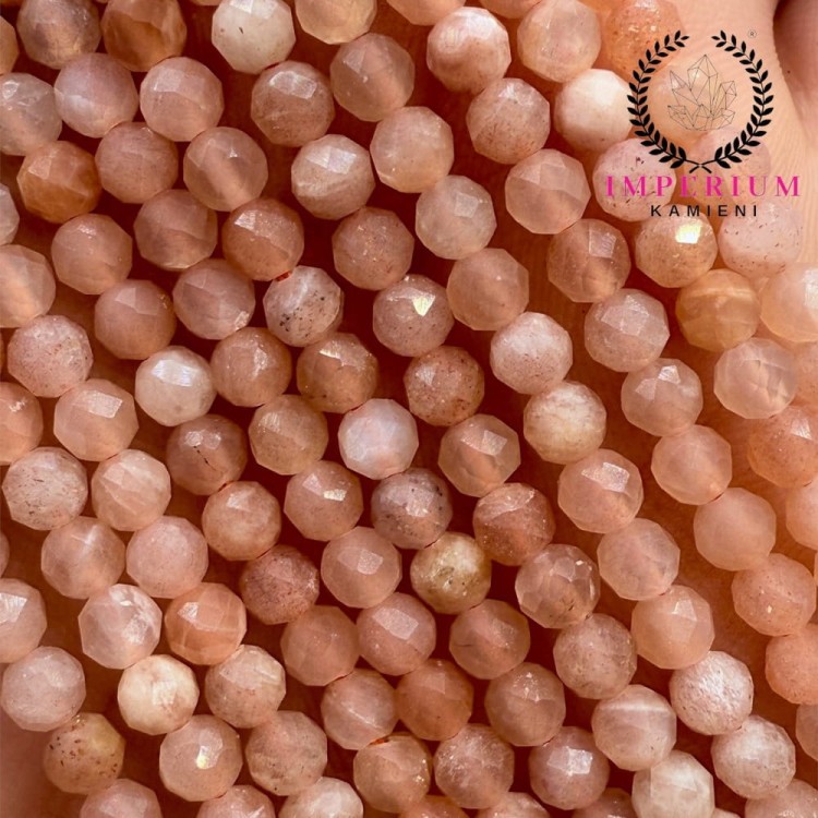 Kamień Słoneczny / kulka fasetowana / ok. 3mm