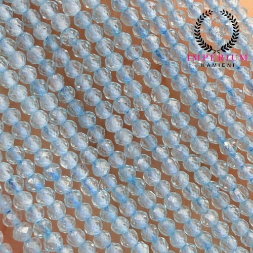 Topaz Błękitny / kulka fasetowana / ok. 2mm