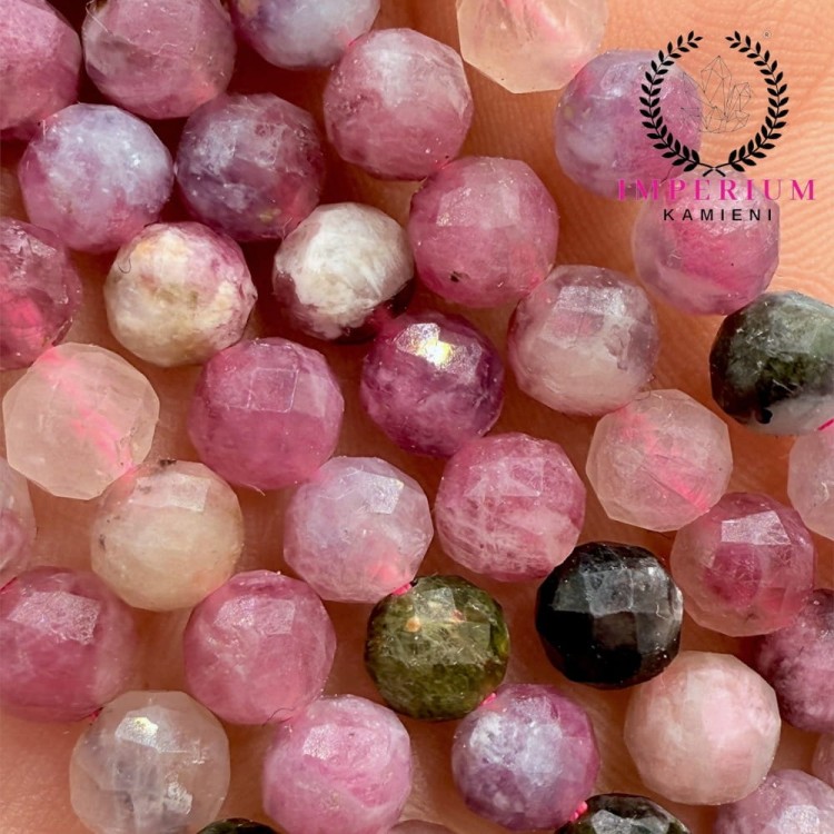 Turmalin Mix Kolorów / kulka fasetowana / ok. 6mm