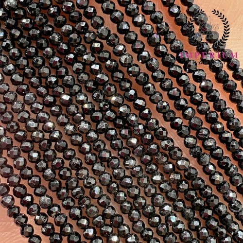 Turmalin czarny / kulka fasetowana / ok. 1.8mm