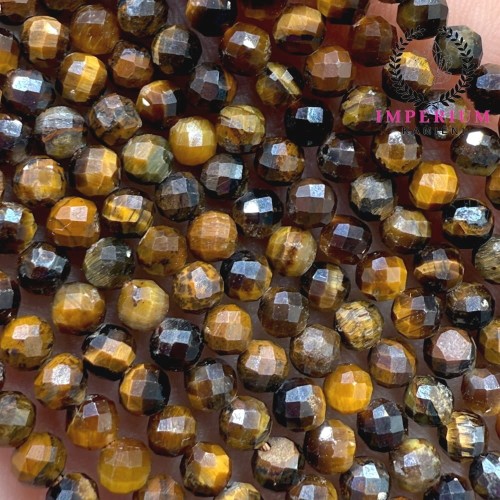 Tygrysie oko / kulka fasetowana / ok. 3mm