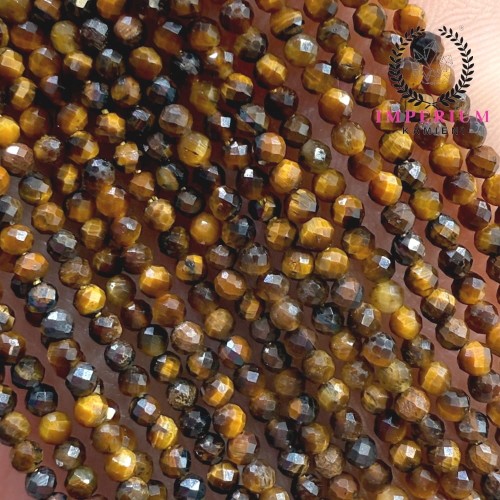 Tygrysie Oko / kulka fasetowana / ok. 2mm
