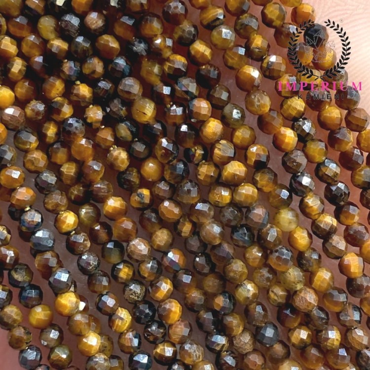 Tygrysie Oko / kulka fasetowana / ok. 2mm