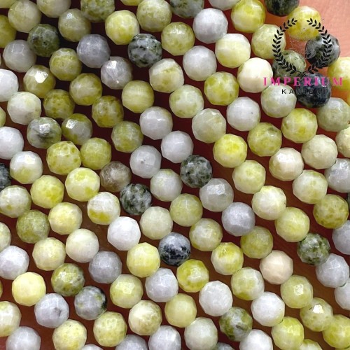 Turkus trawiasty / kulka fasetowana / ok. 3 mm