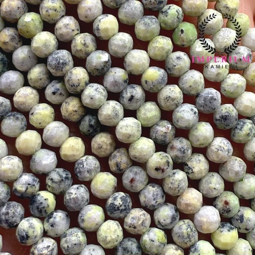 Turkus Trawiasty Jasny / kulka fasetowana / ok. 3mm