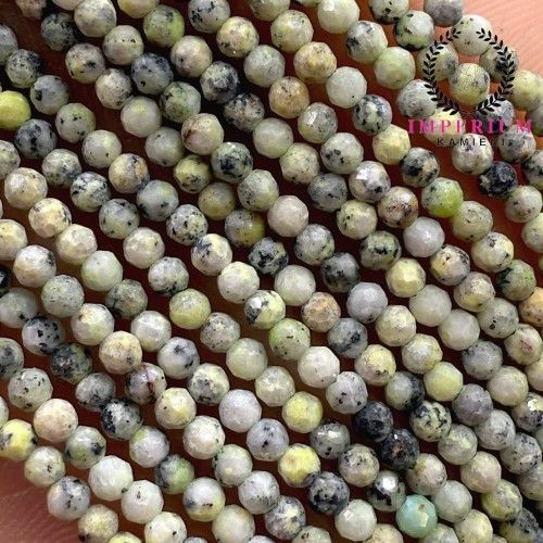 Turkus trawiasty jasny / kulka fasetowana / ok. 2mm