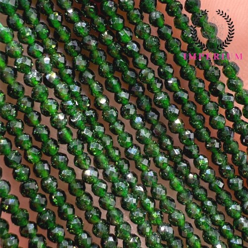 Szmaragd Nilu / kulka fasetowana / ok. 2mm