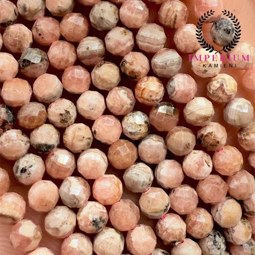 Rodochrozyt / kulka fasetowana / ok. 4mm