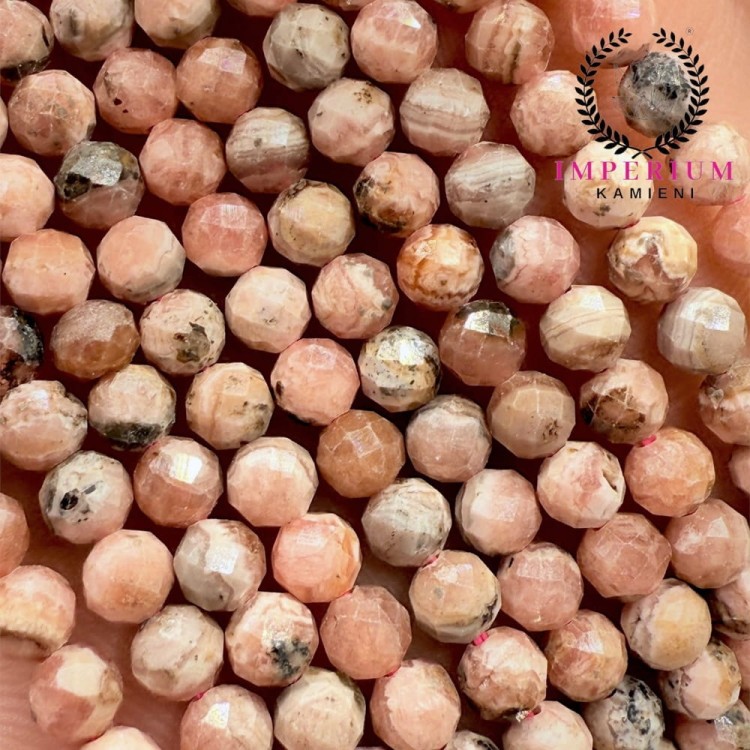 Rodochrozyt / kulka fasetowana / ok. 4mm