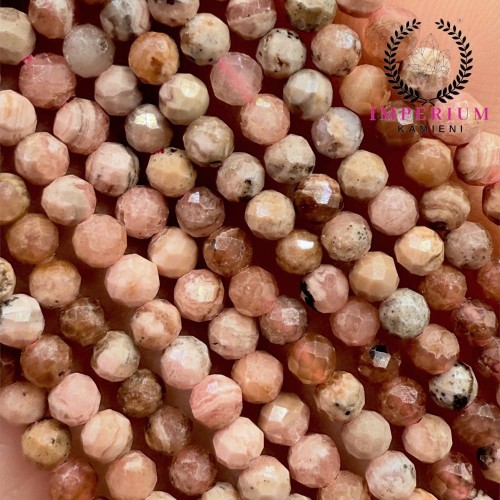 Rodochrozyt / kulka fasetowana / ok. 3mm