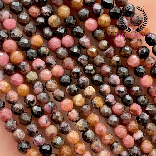 Rodochrozyt ciemny / kulka fasetowana / ok. 3mm