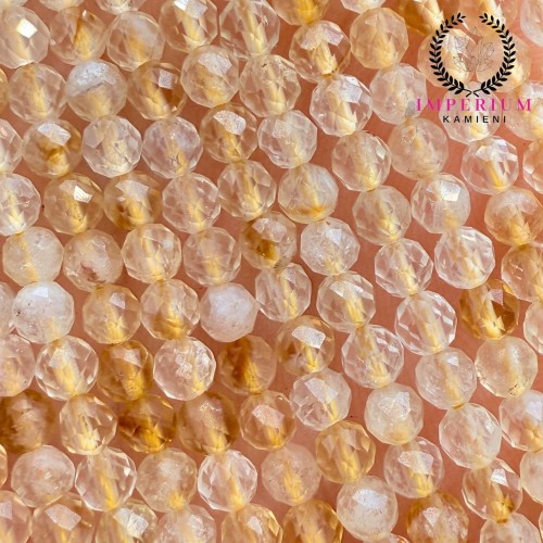 Cytryn / kulka fasetowana / ok. 3mm